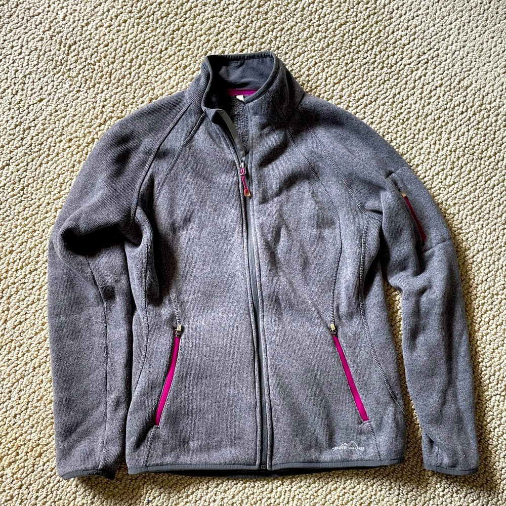 Eddie Bauer Grey Fleece Jacket